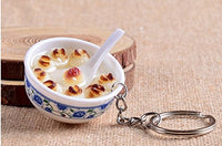 Lingduan Artificial Lifelike PVC Flower Bowl Noodles Cellphone Bag Strap Pendant Key Chain Boys Girls Toy Gift Simulation of Chinese Food (9)