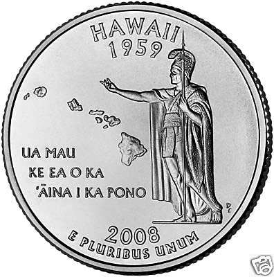 2008-D Hawaii BU State Quarter Coin New