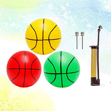 Load image into Gallery viewer, BESPORTBLE 9 Inch Basketball Toy Thickened PVC Ball Playthings Creative Ball Toys for Kids Children Toddler with 1pc Pump 3Pcs (Random Color)
