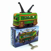 MS252 Tram 80s Retro Novelty Collection Tin Toy Home Party Bar Store Decoration Ornaments Wind-Up Toy