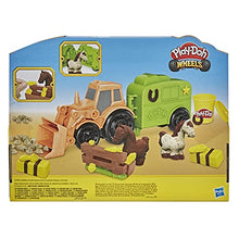 Load image into Gallery viewer, Play-Doh Wheels Tractor Farm Truck Toy for Kids 3 Years and Up with Horse Trailer Mold and 3 Cans of Non-Toxic Modeling Compound
