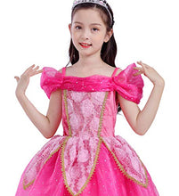 Load image into Gallery viewer, Lito Angels Princess Costumes Dress Halloween Fancy Party Dresses for Girls Size 7-8 Hot Pink
