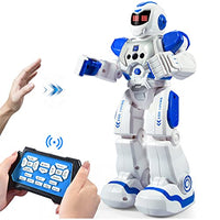 Zosam -- Remote Control Robot for Kids, Intelligent Programmable Robot with Infrared Controller Toys, Singing, Dancing, Moonwalking, and LED Eyes, Gesture Sensing Robot Kit for Boys (Blue)