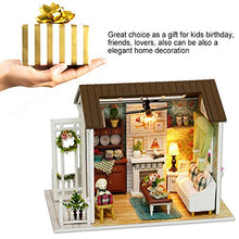 Load image into Gallery viewer, DIY Cottage, DIY Wooden Cottage Miniature House Kit with Dust-Proof Cover and LED Lamp, Birthday Gift for Kids, Lover or Home Decoration
