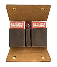 Load image into Gallery viewer, Phelan Irish Coat of Arms Leather Card &amp; Dice Set
