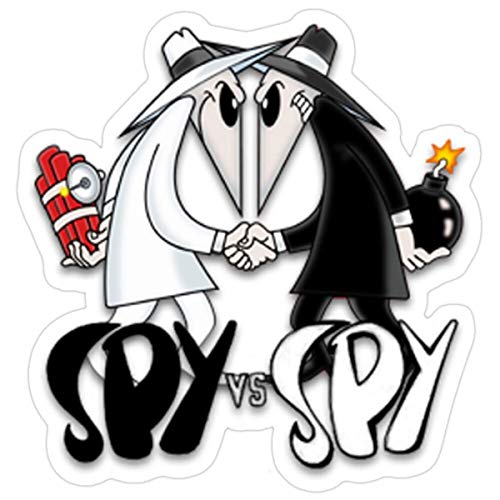 rangerpolocon Stickers Spy Vs Spy 3x4 Inch Wall Decals (3 Pcs/Pack)