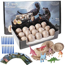 Load image into Gallery viewer, 15PCS Dinosaur Eggs Toys Kids Easter, Dino Dig It Up Games, STEM Science Kit for 3 4 5 6 7 8 9 10 11 12 Year Olds Old Boy Girl Birthday Gift, Surprise Educational Excavation Dragon Dinausor Craft
