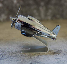 Load image into Gallery viewer, HandsMagic Solar Plane Model Solar Toy scinece Educational Toy Free engery (Silvery)
