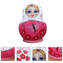 Load image into Gallery viewer, NUOBESTY 10pcs Wooden Little Girl Matryoshka Doll Fairy Tale Figurine Stacking Doll Toy Cute Butterfly Design Russian Nesting Doll Kids Early Education Toy for Kids Mixed Color
