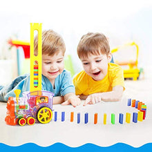 Load image into Gallery viewer, Domino Train, Domino Blocks Set, Building and Stacking Toy Blocks Domino Set for 3-7 Year Old Toys, Boys Girls Creative Gifts for Kids
