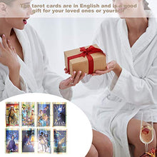 Load image into Gallery viewer, Faceuer Tarot Deck, English Divination Cards Rich Details Symbolic Meanings Beautiful with Flashing Effects for Party for Friends for Home
