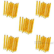 Load image into Gallery viewer, Elite Montessori 45 Golden Bead Bars of 10 with Box
