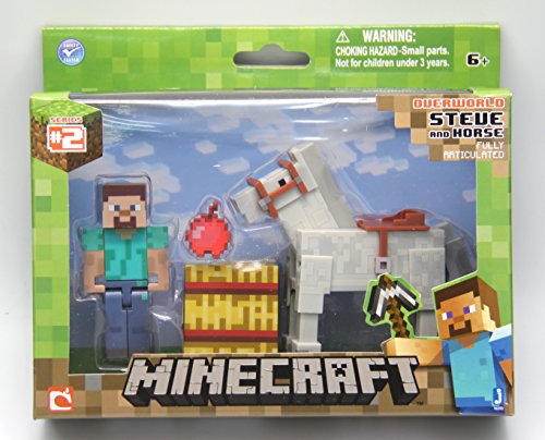 Minecraft Steve with White Horse Figure Pack
