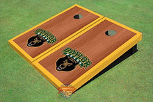 Load image into Gallery viewer, Baylor University Bear Head Yellow Rosewood Matching Border Borders Cornhole Boards
