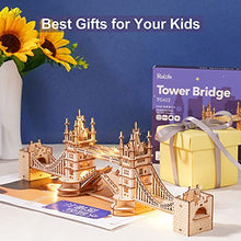 Load image into Gallery viewer, Rolife 3D Wooden Puzzles London Tower Bridge for Adults &amp; Kids -113P Pieces Delicate 3D Puzzle Architecture Model Kits with LED Desk Decor Gift for Teens/Adults
