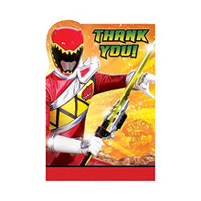 Load image into Gallery viewer, Amscan Power Rangers Dino Charge Birthday Party Postcard Thank You Cards (8 Piece), Multi
