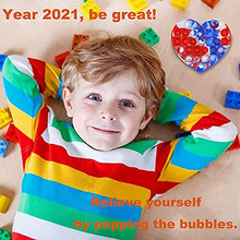 Load image into Gallery viewer, Fidget Toy Cheap Push Pop Fidget Toy, Push Pop Bubble Sensory Fidget Toy Silicone Pop Bubble Sensory Silicone Toy, Stress Reliever (Blue/Red/White Tie Dye-Heart)
