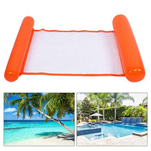 Load image into Gallery viewer, Inflatable Pool Chair Water Hammock Portable Floating Inflatable Water Bed Foldable Hammock Swimming Pool Floating Chair (Orange)
