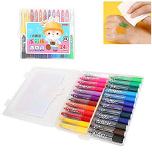 Load image into Gallery viewer, GLOGLOW 24 Colors Toddlers Crayons, Water Soluble Silky Child Crayons Rotating Non Toxic Crayons Birthday Gift for Toddlers Kids and Children
