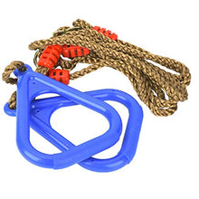 Load image into Gallery viewer, Akozon Children Hanging Ring with Rope 1 Pair Adjustable Plastic Kids Gift Swing Gym Fitness Exercise Sports (Blue)
