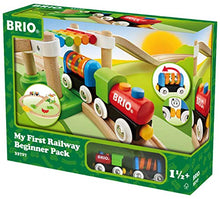 Load image into Gallery viewer, Brio My First Railway - 33727 Beginner Pack | Wooden Toy Train Set for Kids Age 18 Months and Up
