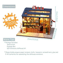 Load image into Gallery viewer, WYD Food and Play Shop Series Dollhouse Kit,Assembled Toy Houses with Funiture Model Kits for Sushi Shop/Ice Cream Shops/ Dessert Shop 3D Creative Birthday New Year DIY Gift Present (Sushi Shop)
