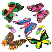 Baker Ross P1071 Butterfly Gliders - Pack of 6, Flying Toys for Kids Party Bag Fillers, Pocket Money Gifts and Small Items for Children, Assorted
