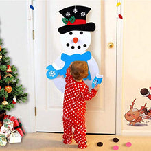 Load image into Gallery viewer, Yosoo Kids Gifts DIY Felt Snowman Detachable Xmas Ornament Wall Hanging Games Christmas Decorations Festival Toy for Children (Blue Scarf Snowman)
