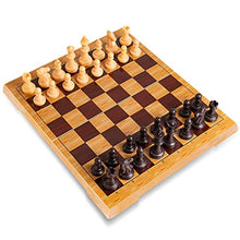 Load image into Gallery viewer, LAIDEPA Chess, Magnetic Chess Folding Portable Children&#39;s Travel Chess Traditional Tactical Chess Educational Toys Classic Beginner Chess Game,35.7 * 31cm

