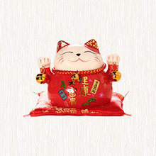 Load image into Gallery viewer, IMIKEYA Lucky Cat Ceramic Maneki Neko Lucky Cat Coin Bank Animal Money Bank Money Holder Saving Pot for Girls Boys Birthday Party Favors Red Cat Bank
