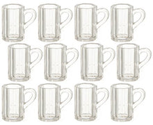 Load image into Gallery viewer, 1:12 Scale 12 Pc Clear Beer Mugs SET #Fa40293
