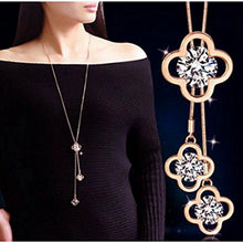 Load image into Gallery viewer, Fashion Sweater Pendants Clothes Accessory Golden Leaves Long Sweater Chain Pendant Necklace
