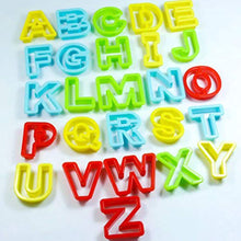 Load image into Gallery viewer, SUPVOX 26PCS Alphabet Dough Cutter Kit with 26 Capital Letters Play Dough Tools for Kids
