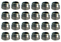 Teak Tuning Professional Fingerboard Lock Nuts, Nylon Insert, Stainless Steel, Silver (Pack of 24)