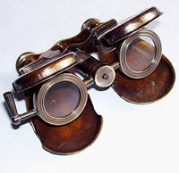Vimal Nautical Dobell Brass Antique Vintage Brass Telescope Binocular Antique Telescope Brown Antique (3 inch, Brown)
