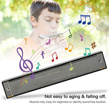 Load image into Gallery viewer, Mouthorgan Harmonica, Professional Mouthorgan Harmonica Diatonic Harp Children Gifts Polyphonic c Key 24 Hole Harmonica Instrument Holiday Birthday Gift For Beginners (black2)
