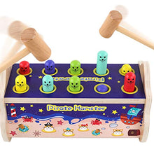 Load image into Gallery viewer, NUOBESTY Wooden Pounding Bench with Hammer Pounding Toy for Toddlers (Pirate Hamster)
