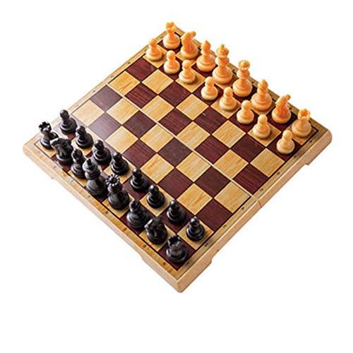 HJUIK Chess Game Set 2020 New Magnetic Chess Set Chess Portable Travel Chess Set Plastic Chess Game Magnetic Chess Pieces Folding Chessboard As Gift Toy (Color : Yellow 3 Size S)