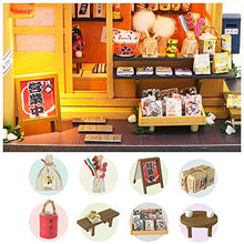 Load image into Gallery viewer, WYD Japanese Grocery Store Wooden Creative Doll House Store DIY Assembled Model Building Kawaii Puzzle with Dust Cover
