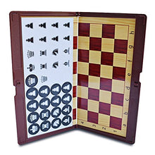 Load image into Gallery viewer, Agal Small Chess Set Magnetic Foldable Mini Wallet Pocket Chess Set 100/64 Squares Board Checkers for Children Kids 4.3x7.8in (Color : 64 Squares Checkers)
