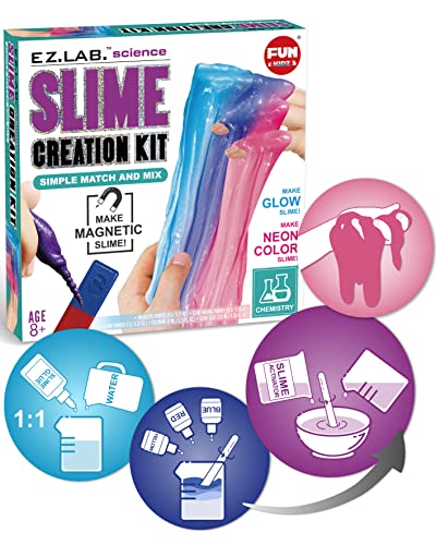 Science Kits for Kids Age 8-12, FunKidz Slime Maker Kit for Girls Boys Age 6-8 Putty Slime Lab Includes DIY Magnetic Slime STEM Toys