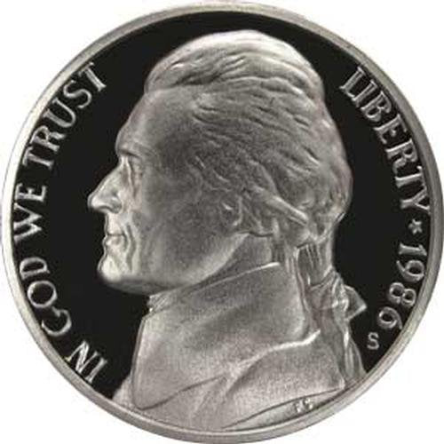 1986 S Gem Proof Jefferson Nickel US Coin