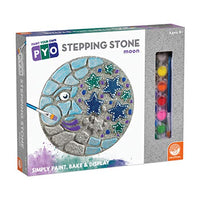 MindWare Paint Your Own Stepping Stone Kit - Mosaic Moon and Stars - Kits Include Paint and Brushes -