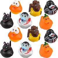 The Dreidel Company Halloween Rubber Duck Toy Duckies for Kids, Bath Birthday Gifts Baby Showers Summer Beach and Pool Activity, 2