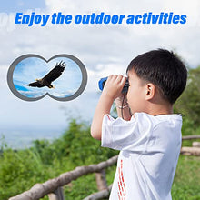 Load image into Gallery viewer, Perfect Binoculars for Kids, VNVDFLM Compact Waterproof Binoculars for Teens Boys Girls Birthday, Outdoor Telescope Toys for Boys Age 3-12 to Bird Watching &amp; Explore Nature(Blue)
