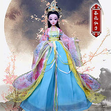 Load image into Gallery viewer, Oriental Decoration Doll, Chinese Antique 11.8 inch Doll, 3D Realistic Eyes Indoor Doll Decoration, with Bracket Shoes, Hairpin or Earrings
