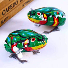 Load image into Gallery viewer, TOYANDONA 2pcs Jumping Frogs, Retro Classic Clockwork Frogs Toys Animal Wind up Toys for Kids Toddlers Party Favor
