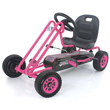 Load image into Gallery viewer, Hauck Lightning - Pedal Go Kart | Pedal Car | Ride On Toys for Boys &amp; Girls with Ergonomic Adjustable Seat &amp; Sharp Handling - Pink
