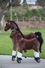 Load image into Gallery viewer, Medallion - My Pony Ride On Real Walking Horse for Children 5 to 12 Years Old or Up to 110 Pounds (Color Medium Chocolate Horse) for Boys and Girls
