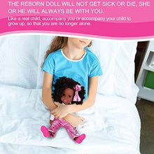 Load image into Gallery viewer, CUYT Black Girl Doll, Reborn Dolls, Safe Play Together for Kids Children(Q14-50 Bright Pink Strap)

